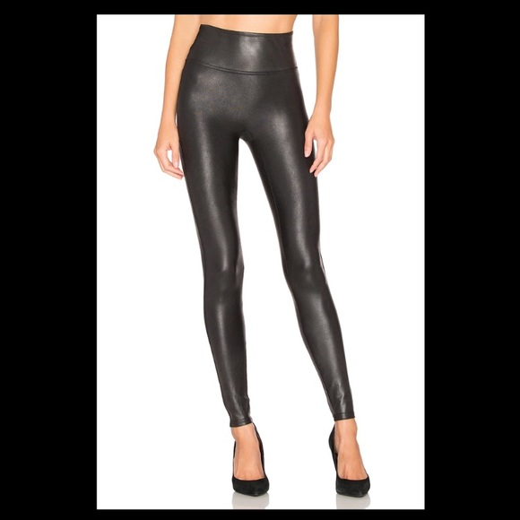 NWT SPANX Faux Leather Leggings M Black - Picture 1 of 7